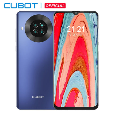 Image of Cubot Note 20 Smartphone Rear Quad Camera NFC Google Android 10 6.5 Inch 4200mAh Dual SIM Card Telephone 4G LTE 3GB+64GB Celular