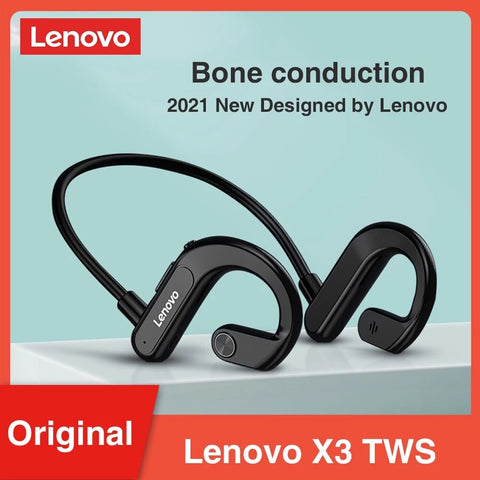 Image of Lenovo X3 Bone Conduction Bluetooth Earphone Sport Waterproof Wireless Bluetooth Headphone 2021 New Designed - ExpoMegaStore