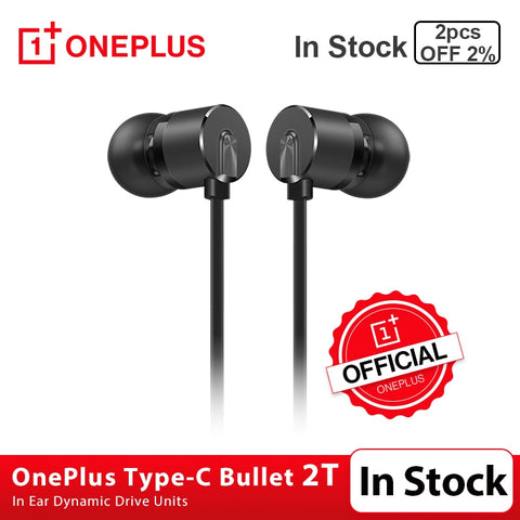 Image of OnePlus Type-C Bullets Earphone 2T Bullets 2 T In Ear Dynamic Drive Units 1.15m For Oneplus 8T 8 Pro OnePlus Official Store