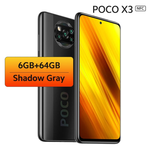 Image of Global Version POCO X3 NFC Smartphone 6GB 64GB 128GB Snapdragon 732G 6.67'' Dotdisplay 64MP Quad Camera 5160mAh Battery 33W FC - ExpoMegaStore