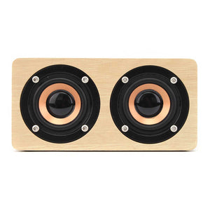 W5 Wireless bluetooth Dual Speaker Wooden Speaker - ExpoMegaStore