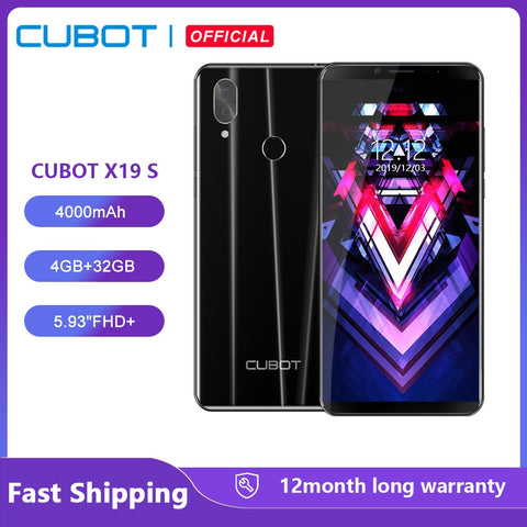 Image of Cubot X19 S 4GB+32GB Smartphone 5.93" 2160*1080 FHD+ Helio P23 Octa-Core Dual Camera 16MP Face ID 4000mAh Big Battery 4G LTE