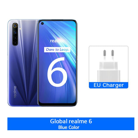 Image of Global Version Realme 6 Smartphone 4GB 128GB 6.5'' 90Hz Display 64MP Quad Cameras Helio G90T Phone 4300mAh 30W Fast Charging NFC - ExpoMegaStore