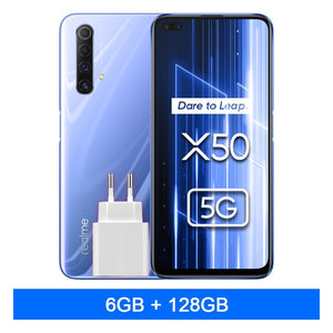 Global Version realme X50 X 50 5G 6GB 128GB 6.57'' Smartphone Snapdragon 765G 120Hz Ultra Display 48MP Quad Cams Cellphone 30W - ExpoMegaStore
