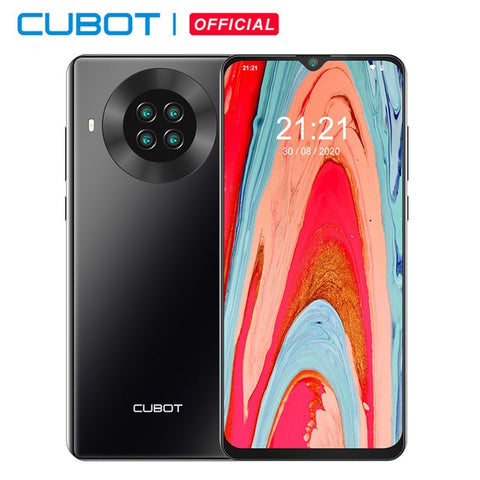 Cubot Note 20 Smartphone Rear Quad Camera NFC Google Android 10 6.5 Inch 4200mAh Dual SIM Card Telephone 4G LTE 3GB+64GB Celular