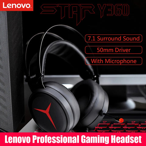 Lenovo Star Y360 Wired Gaming Headset Gamer PC Over-the-ear Headphone With Microphone Earphones For PC Computer Ear Headphones - ExpoMegaStore