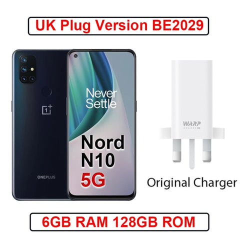 Image of Global Version OnePlus Nord N10 5G World Premiere 6GB 128GB Snapdragon 690 Smartphone 90Hz Display 64MP Quad Cams Warp 30T NFC