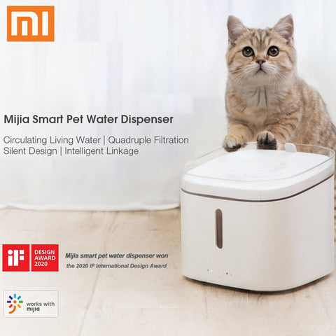 Xiaomi Mijia Smart Home 2L Smart Automatic Pet Water Dispenser Fountain Drinking Bowl Living Water Supply Intelligent Linkage - ExpoMegaStore