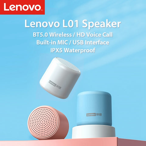 Image of Lenovo L01 TWS Mini Speaker Portable BT5.0 Wireless Outdoor Loudspeaker IPX5 Waterproof HiFi Stereo Music Speaker HD Voice Call