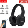 Original Lenovo HD100 HD300 Noise Cancelling Headset 8D Wireless Bluetooth Subwoofer Game Music Binaural Sports Running Earphone - ExpoMegaStore