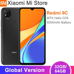 Global Version Xiaomi Redmi 9C Mobile Phone 2GB RAM 32GB ROM MTK Helio G35 6.53" Waterdrop Display 5000mAh Battery Smart Phone - ExpoMegaStore