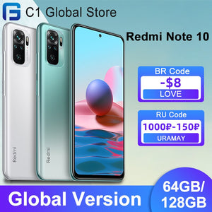 Global Version Xiaomi Redmi Note 10 Cellphone 4GB RAM 64GB / 128GB ROM Snapdragon 678 Octa Core 48MP Quad Camera 33W - ExpoMegaStore