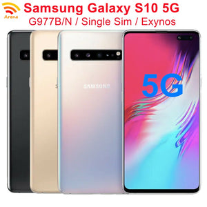 Original Samsung Galaxy S10 5G G977B G977N 90% New Unlocked Cell Phone 6.7" 8GB RAM 256/512GB ROM Octa Core NFC Cell Phone - ExpoMegaStore